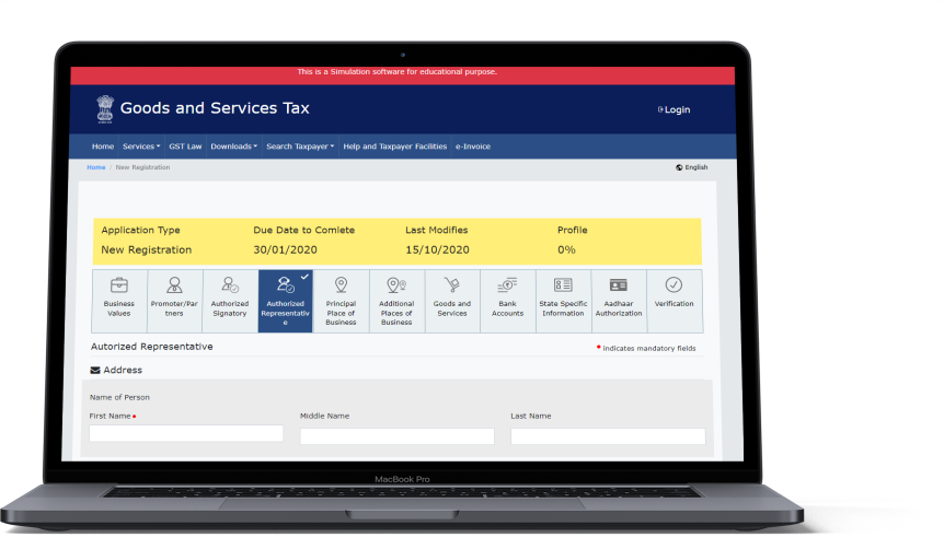 TAX Simulation Software for institutes